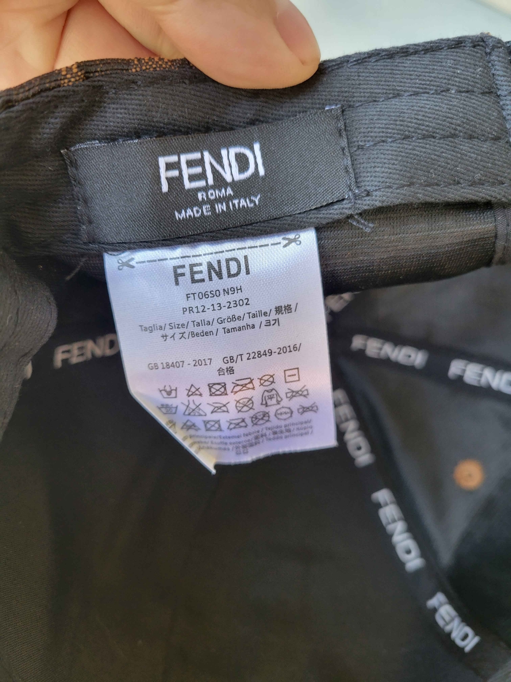 Fendi Roma Brown & Black FF Logo Baseball Cap - Picture 7 of 10